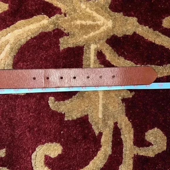 Levi’s Men’s Distressed Brown Leather Belt Brushed Silver Tone Buckle XL 42-44 - Picture 12 of 12